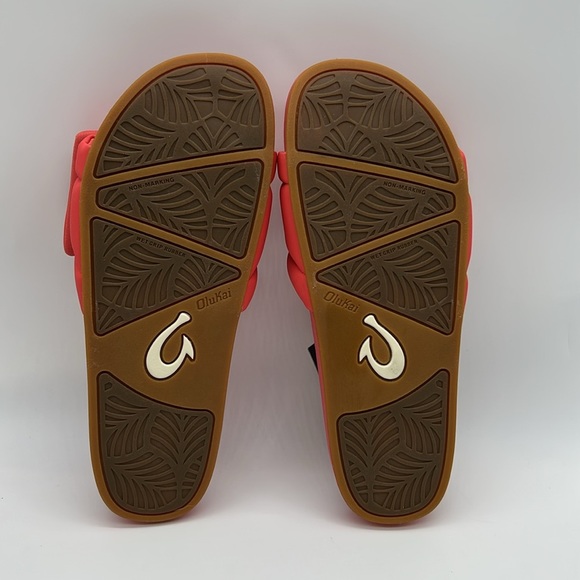 Olukai Sunbeam Slide Sandals Women’s Size 8 W Lehua Flower Red NWT - Picture 8 of 9